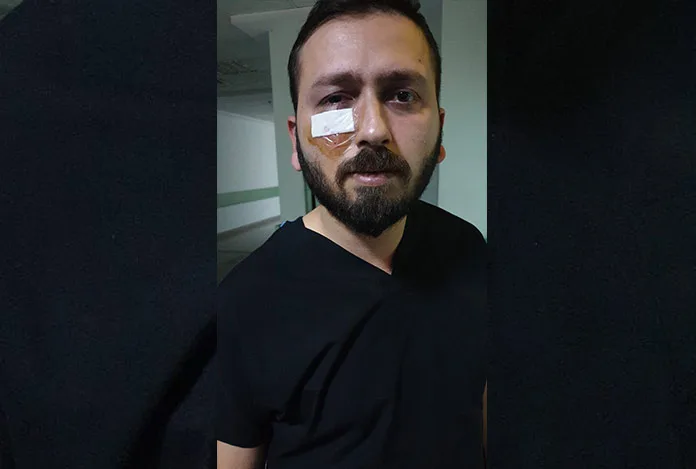 Trafik magandaları sağlık çalışanına saldırdı