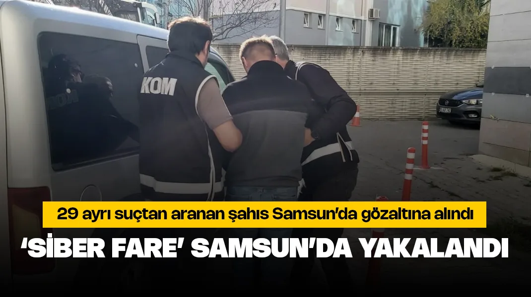 Siber fare Samsun’da yakalandı