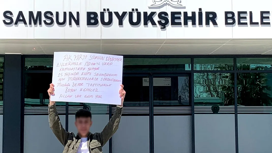 Samsun Büyükşehir Belediyesi’ne tepki: “Evimi savunduğum için 15 yaşında mahkemelerde sürünüyorum”