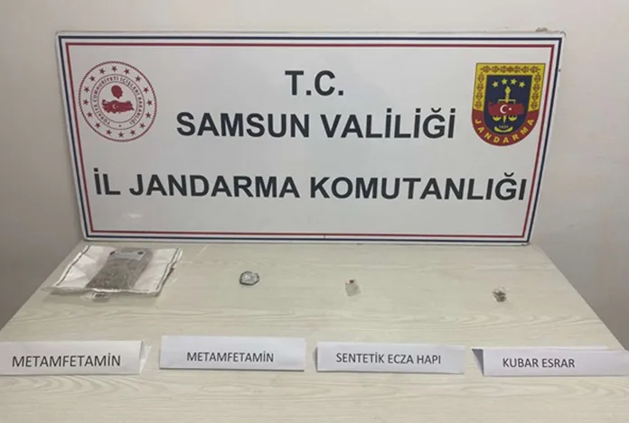 Samsun’da metamfetaminle yakalanan iki kişi gözaltına alındı