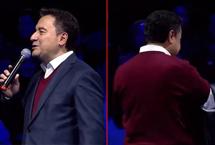 “Cumhurbaşkanı Ali Babacan” sloganları sonrası Babacan ceketini çıkardı