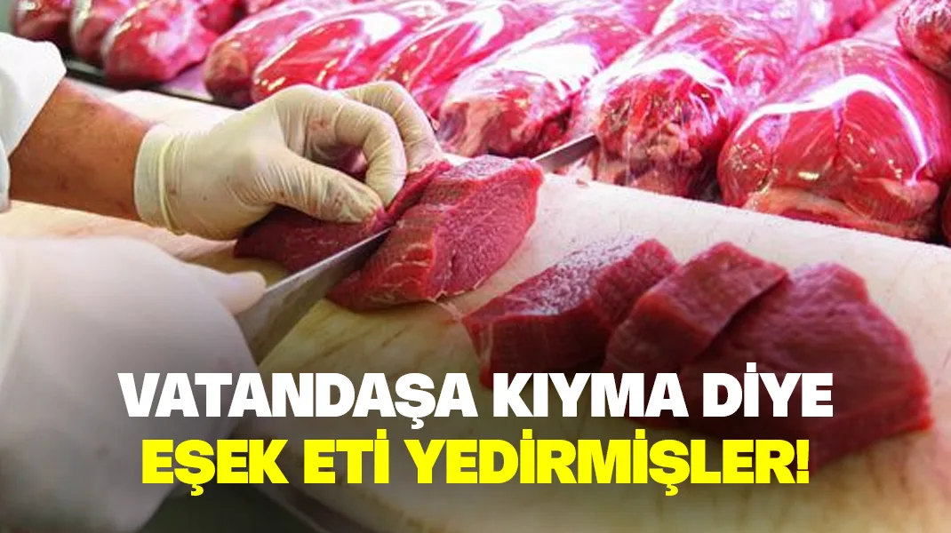 Kıyma diye eşek eti yedirmişler!