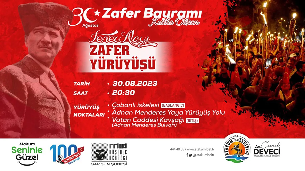 Zafer Bayramı coşkusu Atakum’da yaşanacak