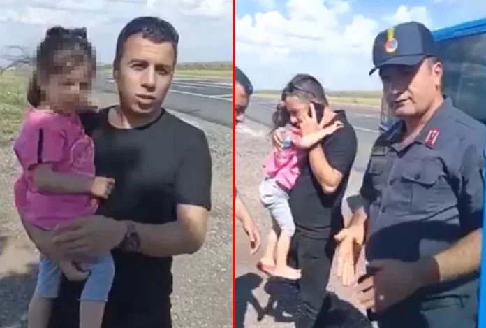 Yolda mola veren aile 3 yaşındaki kızını unutup gitti