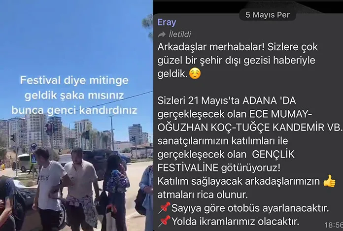 Konsere niyet, mitinge kısmet!
