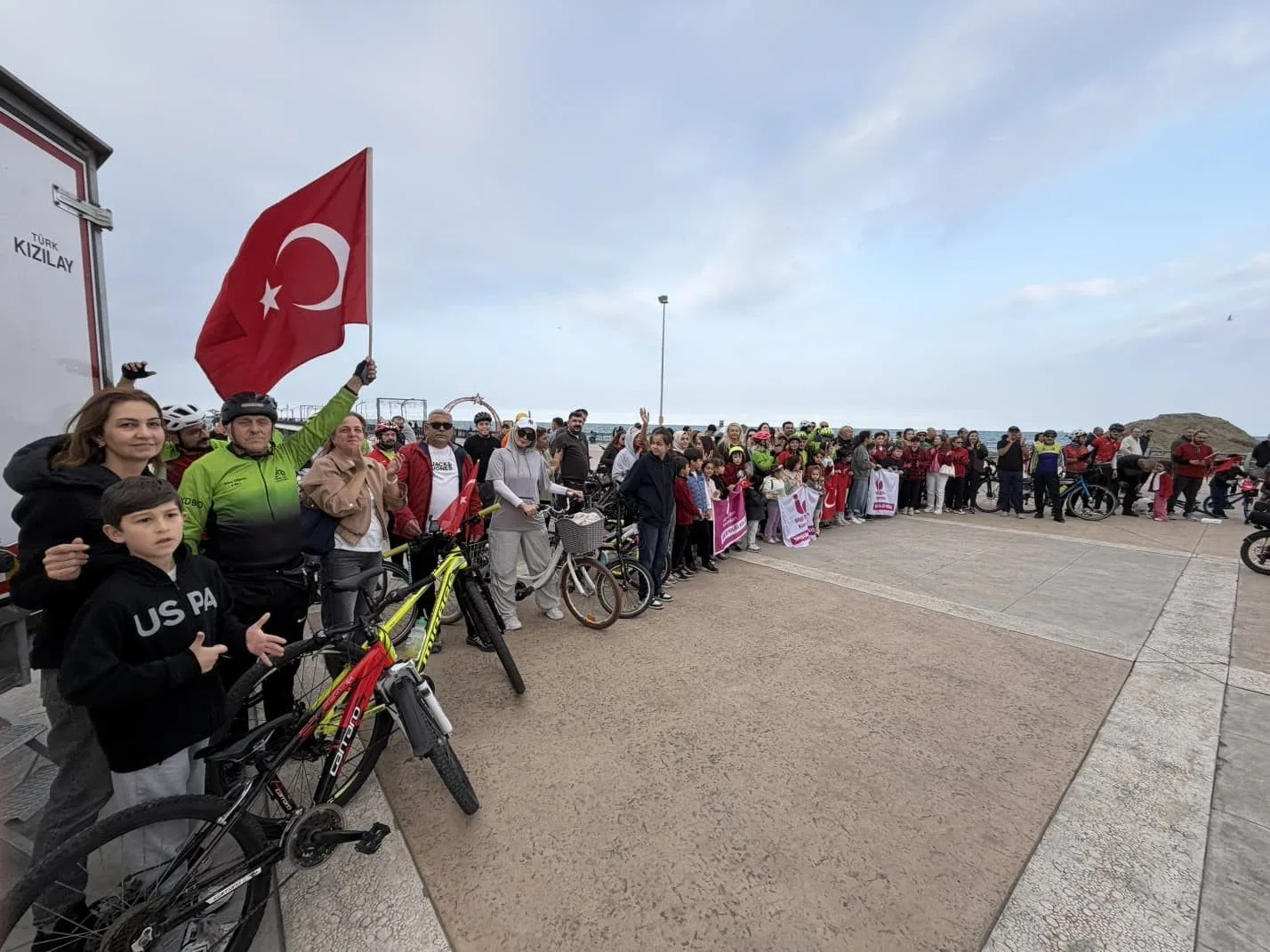 Samsun'un Atakum ilçesinde Cumhuriyet Bayramı'nda bisiklet turu düzenlendi