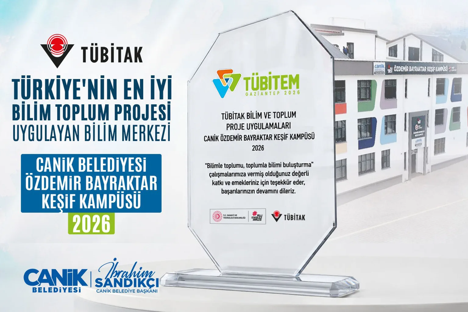 Canik Belediyesi Özdemir Bayraktar Keşif Kampüsü'ne Bir Ödül Daha: "Türkiye'nin En İyisi"