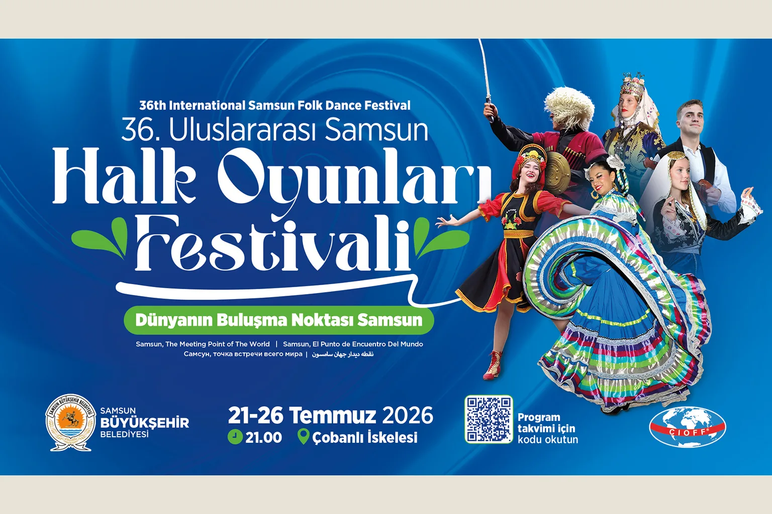 36. ULUSLARARASI SAMSUN HALK OYUNLARI FESTİVALİ BAŞLIYOR