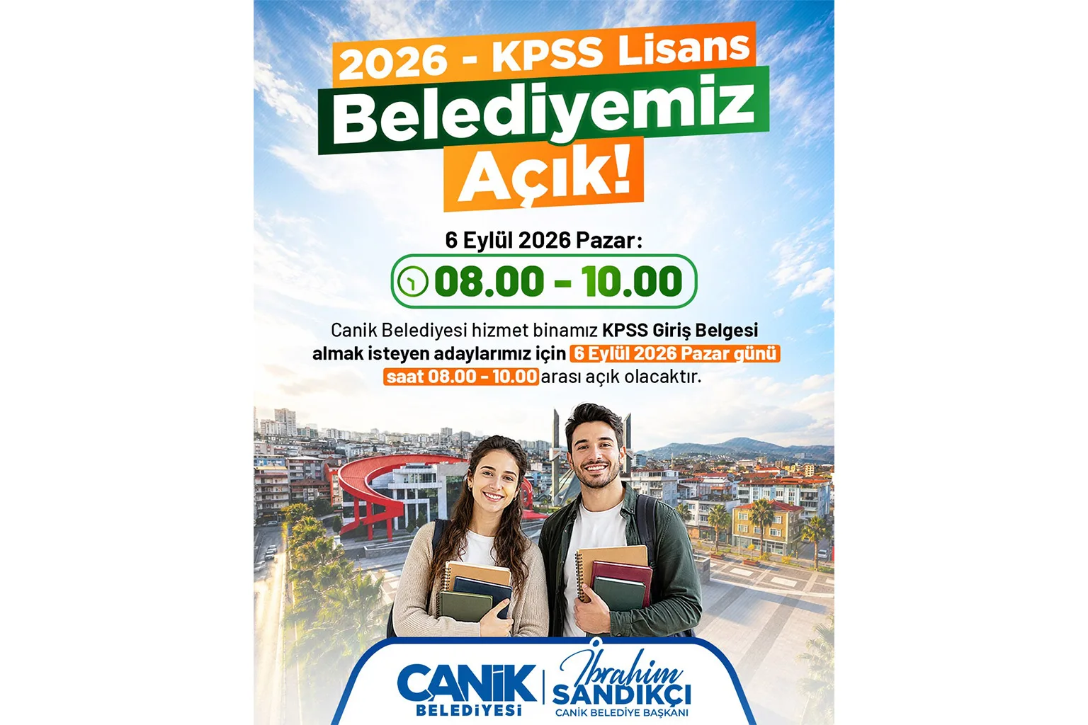 Canik Belediyesi'nden KPSS Nöbeti