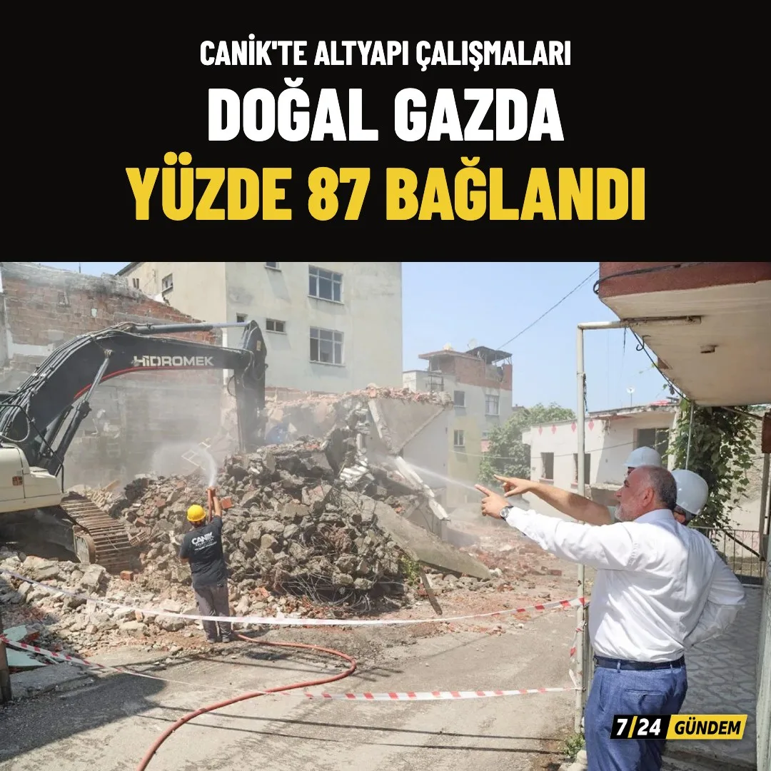 Canik'te doğal gaz ve fiber optik altyapı çalışmaları sürüyor