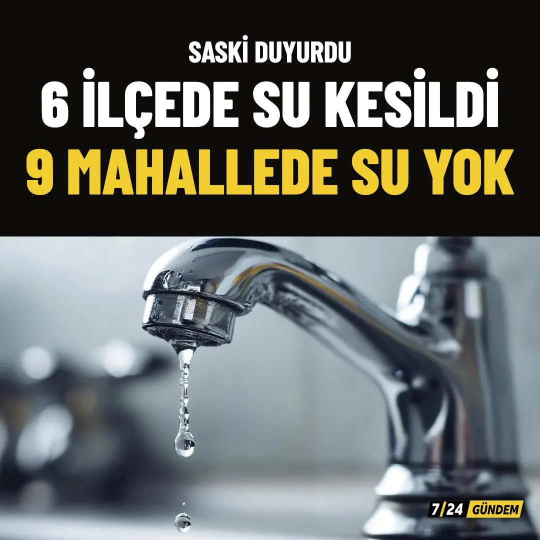 Samsun'da altı ilçede ana şebeke arızası nedeniyle su kesintisi