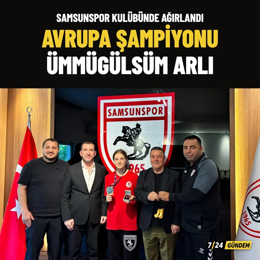 Samsunspor, Avrupa şampiyonu boksör Ümmügülsüm Arlı'yı ağırladı