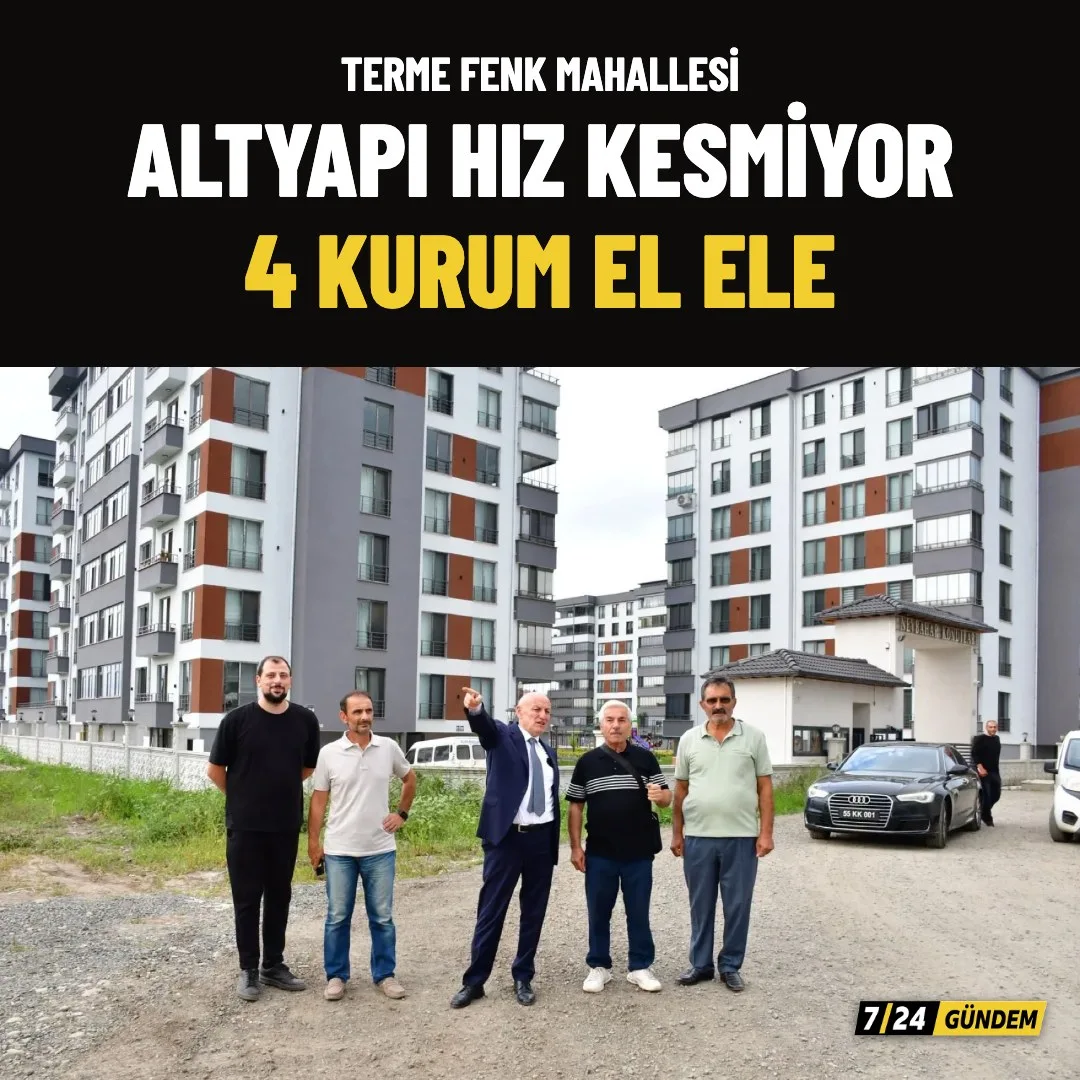 Terme'de Fenk Mahallesi'nde altyapı çalışmaları hız kazandı