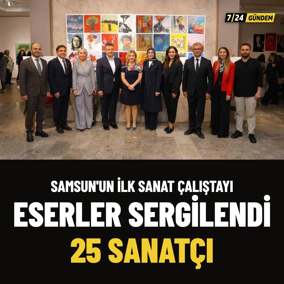Samsun'un İlk Sanat Çalıştayının Eserleri Yalı'da Sergilendi