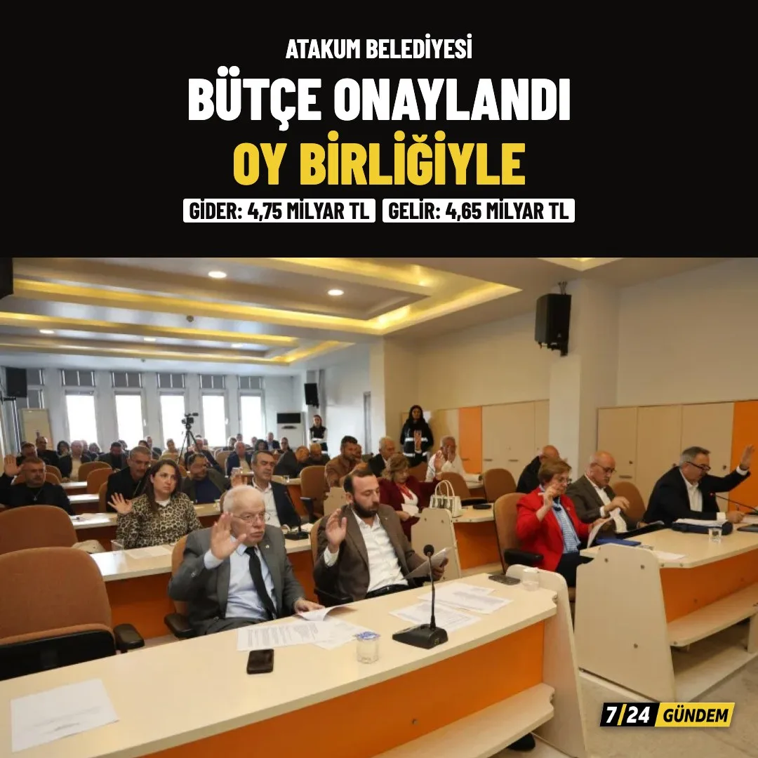 Atakum Belediye Meclisi 2027 bütçesini oy birliğiyle onayladı