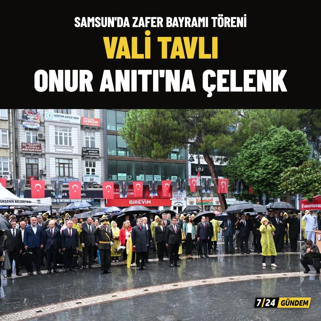 Vali Tavlı, 30 Ağustos Zafer Bayramı'nda Onur Anıtı'na çelenk sundu