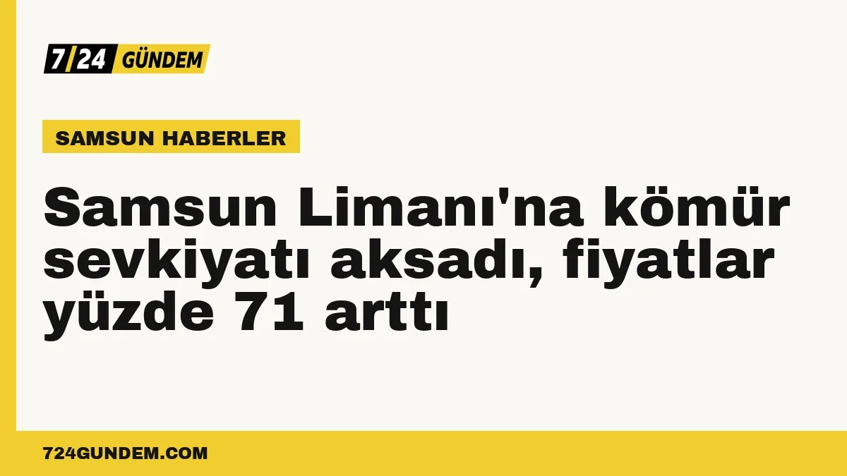 Samsun Limanı'na kömür sevkiyatı aksadı, fiyatlar yüzde 71 arttı